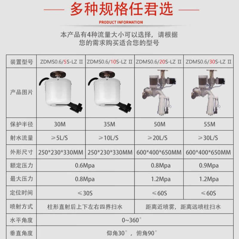 Fire water cannon fully automatic tracking and positioning jet fire extinguishing device 5 liters 10L high altitude explosion-proof fire water cannon controller color random