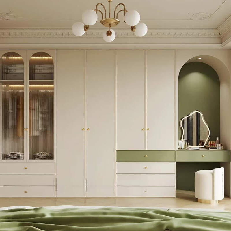 Zhihuishu French cream style ENF grade cabinet door custom glass door blister molded door panel custom solid wood ecological board French style