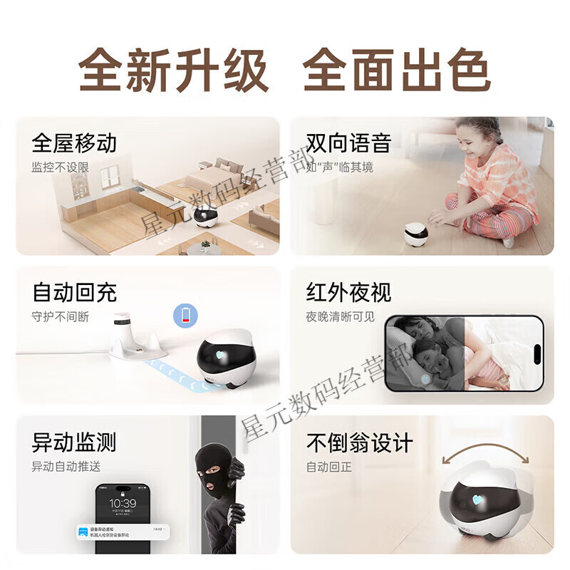 Enabot intelligent robot companion camera can move around the house ebo2024 new ai doll house ROLA Mini-128G