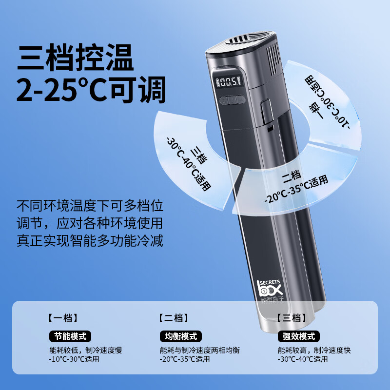 Secret Box Insulin Refrigerator Box Rechargeable Portable Mini Car Refrigerator Can Go On Airplane Medication Refrigerator Cup Refrigerator Box Single Refrigeration X8+1 Battery 36H Battery Life 0.2L