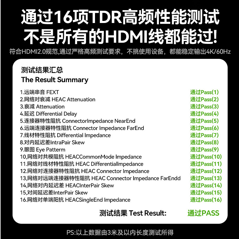 Shengwei (shengwei) HDMI cable version 2.0 4K high-definition cable 3D video cable computer TV set-top box projector display cable 5 meters extended AHH3050G