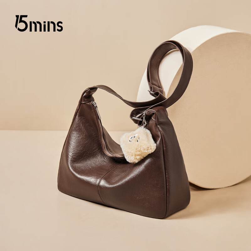 15MINS bag women's 2025 autumn and winter single shoulder crossbody bag light luxury simple pillow women's bag New Year's Eve gift for girlfriend