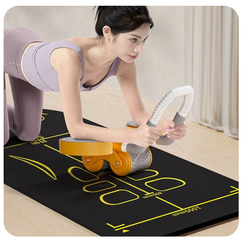 Perfect Abdominal Wheel Special Mat Anti-Slip Silent Position Mat Sports Skipping Rope Silicone Pad Shock Absorbing Sound Insulation Non-Slip Wear Resistant Cool Black Abdominal Wheel-Skipping-Yoga Special Mat 160cm*70cm Thickness 6mm