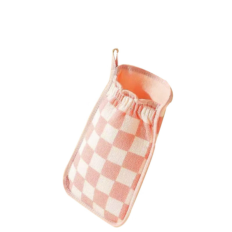 Qili Powerful Mud Double-Sided Bath Towel Bath Glove Rub Ash Exfoliation Coarse Sand Bath Bathing Magic Tool for Men and Women Sweet Pink Double-sided Bath Towel*1