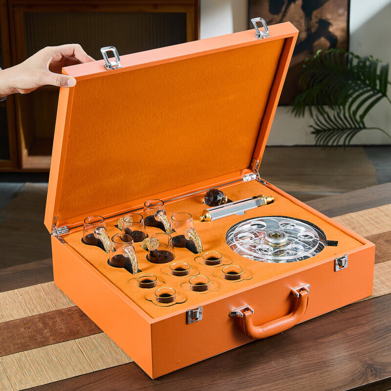 SPEIGLENG light luxury high-end liquor cup wine dispenser set cup holder household high-end national style small wine cup wine set six pots and six cups set-Yunchu Cup