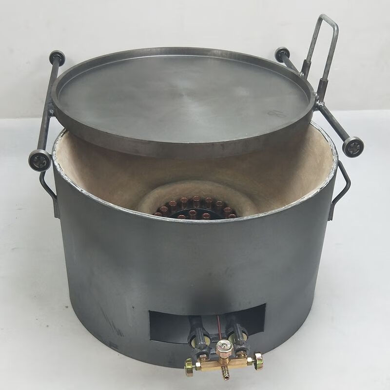 Egg-filled cake oven cast iron baking pan round stall scallion oil cake oven pancake oven flameout protection 50cm push-pull old style