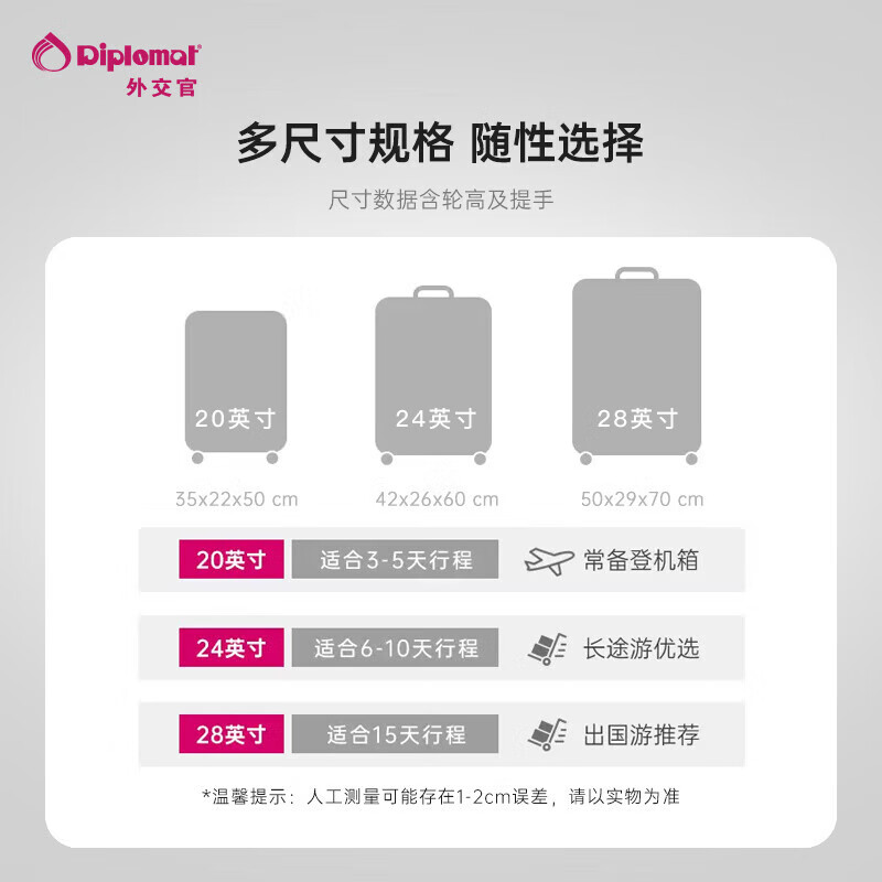 Diplomat Diplomat Luggage Lightweight Frosted Twill Durable Password Box Student Trolley Case TC-2326 Pine Green 28 Inch - Suitable for Long Distance and Needs to be Checked