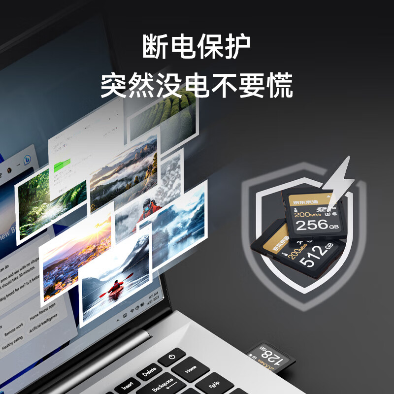 Jingdong Gold Label Pro series SD memory card 256GB V30 U3 C10 supports 4K ultra-high definition camera professional high-speed memory card, reading speed 200MB/S, writing speed 140MB/S