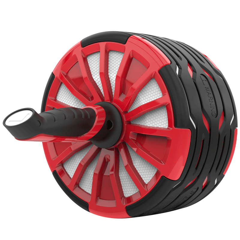 Snode abdominal wheel abdominal muscle wheel household roller giant wheel automatic rebound home fitness equipment E320 Chinese red_steel spring rebound_automatic rebound