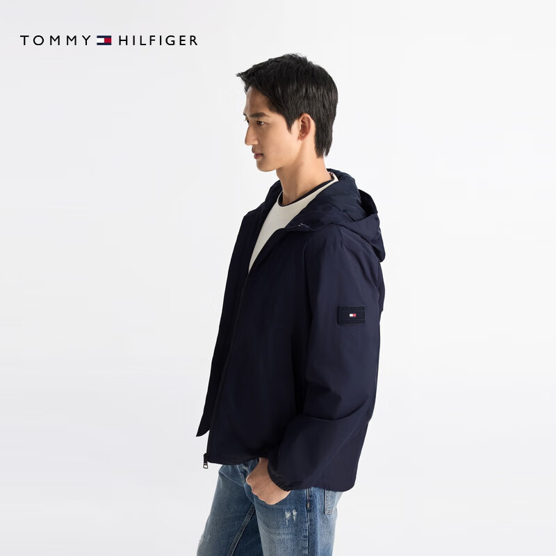 Tommy Hilfiger25 new spring and summer men's windproof and waterproof trendy casual sports outdoor hooded soft shell jacket