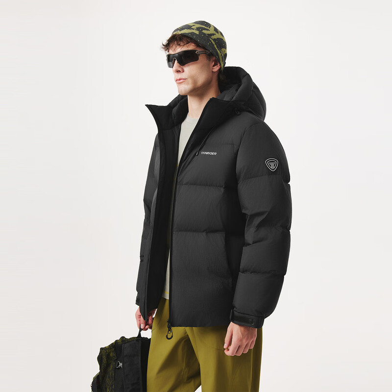 Tambor down jacket men's short hooded winter outdoor warm and comfortable bread jacket 5560339D black 175