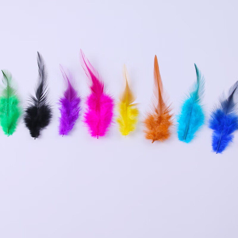 50 pcs 7 colors to choose diy colorful jewelry accessories feathers chicken feather dream catcher craft decorative feathers big red 1 pack (50 pcs)