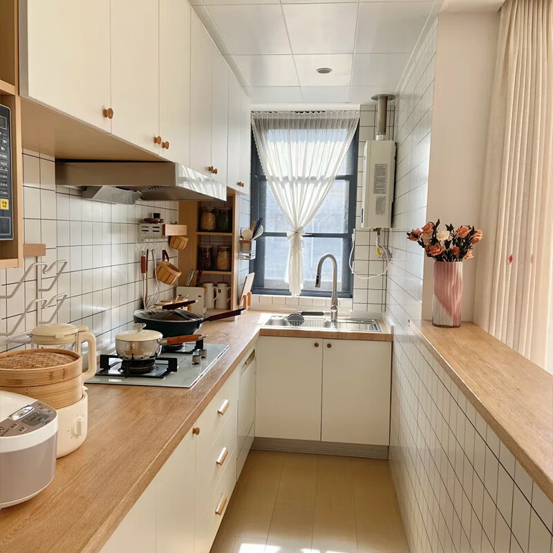 PIANO PIANO Japanese style log style kitchen cabinets customized kitchen cabinets stove integrated stove home integrated stove home