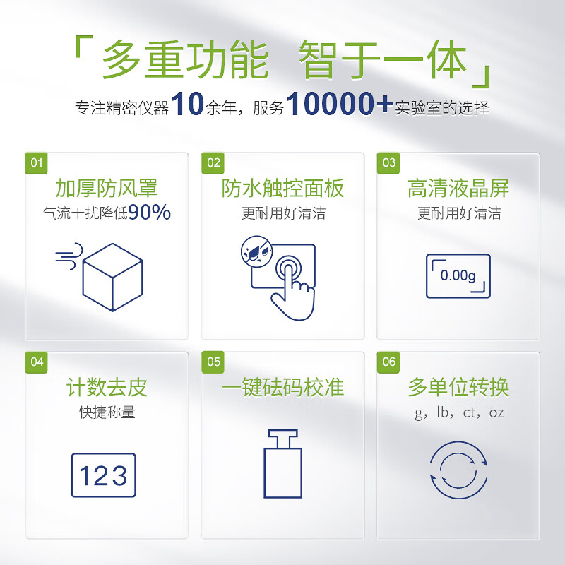 Lichen (LICHEN) electronic balance laboratory one-thousandth high-precision electronic scale 0.001g gold scale commercial LC-YH-1003