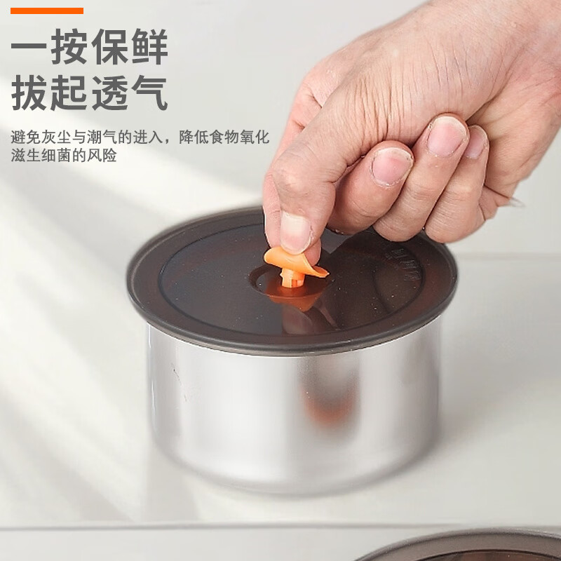 Carole Fresh-keeping Bowl with Lid Thickened Stainless Steel Refrigerator Storage Box with Rice Packing Box Picnic Box Steaming Storage Box Steel Sealed No Odor In Activity 2 Bowls + 2 Sealing Lids + 2 Ventilation Valves Deepened