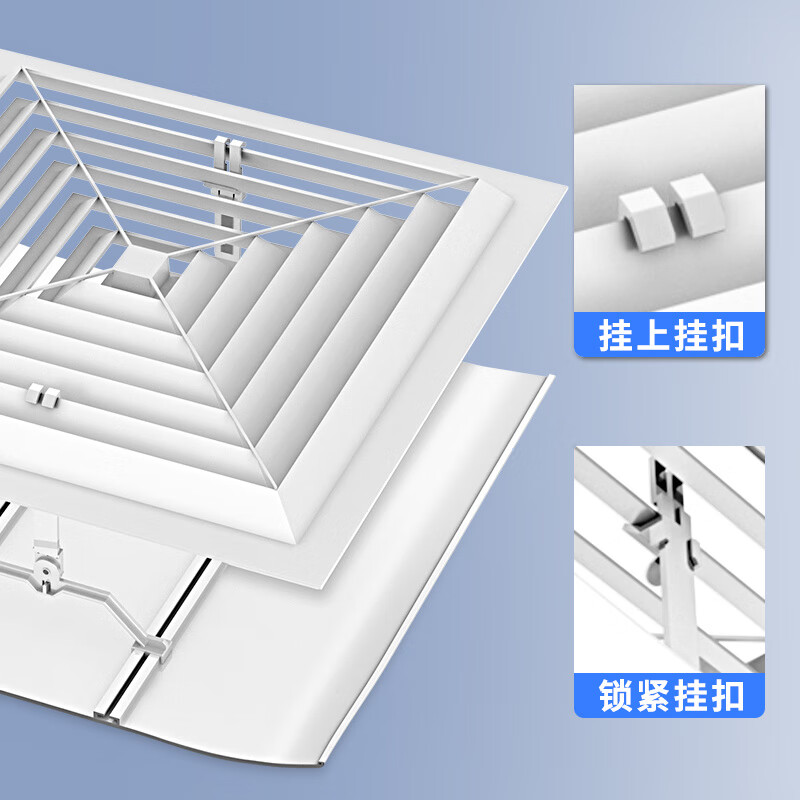 Fat Donglai same style central air conditioner windshield office duct ceiling embedded air conditioner square air outlet ceiling embedded air conditioner ceiling unit universal model 0x0x0cm