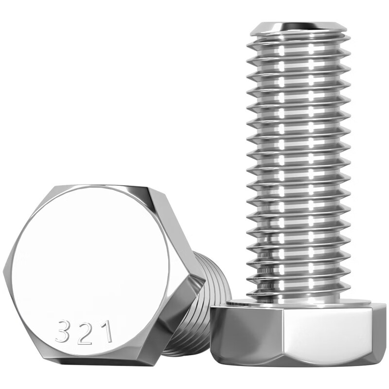 Fengji 321 stainless steel external hexagonal bolt 0Cr18Ni10Ti titanium screw screw screw M8M10M12M16mm M12*35-5 only