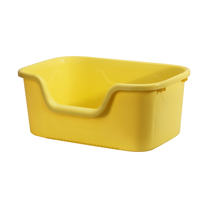 Cute star pet cat litter box, extra large space, deep anti-splash cat litter box, cat toilet, extra large anti-odor open type huge cat litter box