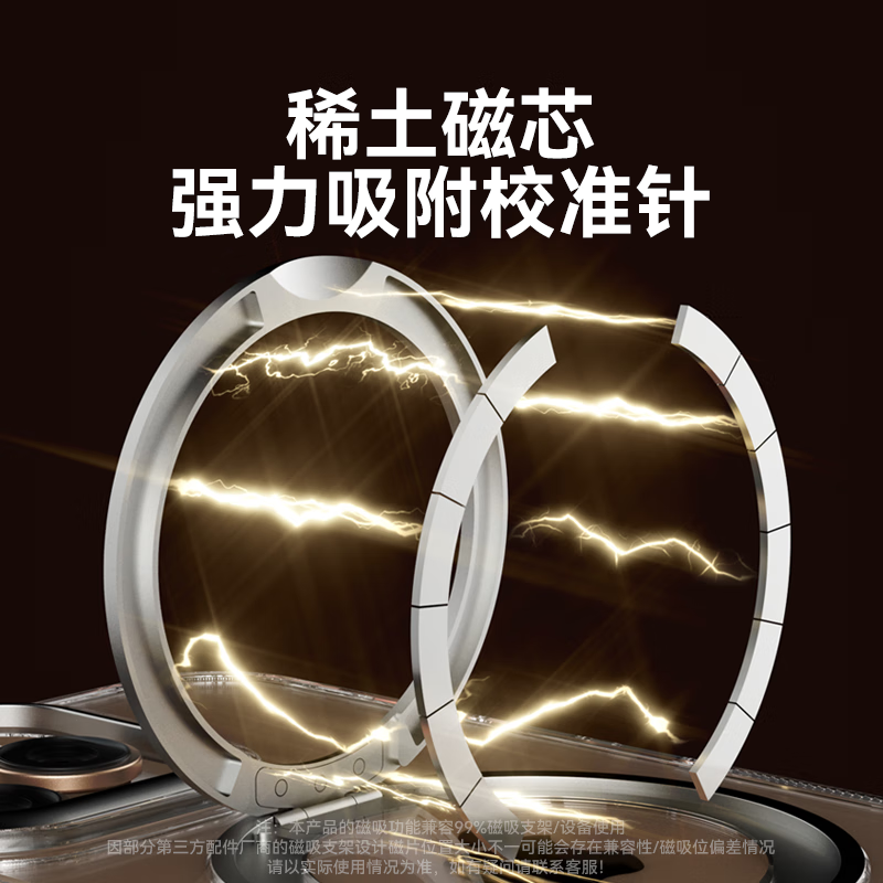 Suoying ice-clear and non-yellowing丨360 rotating stand suitable for Apple iPhone16ProMax mobile phone case fulcrum magnetic MagSafe ultra-thin anti-fall protective cover