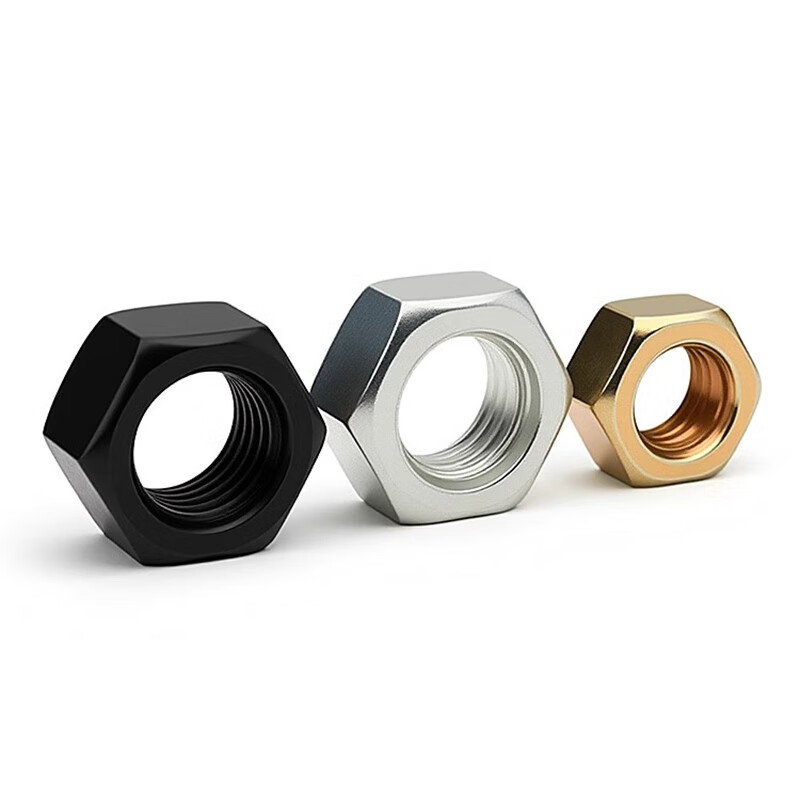 Jinggong carbon steel hexagonal nut hexagonal nut outer hexagonal nut iron galvanized hexagonal nut m3m4m5m6m8 M16 nickel plated (20 pcs)