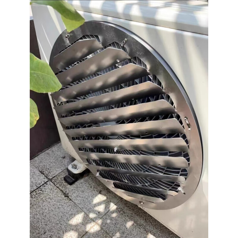 Qinkai air conditioner outdoor unit bracket windshield wind deflector modified wind guide anti-direct blowing cooling shield wind deflector round diameter / side length 60cm (stainless steel)
