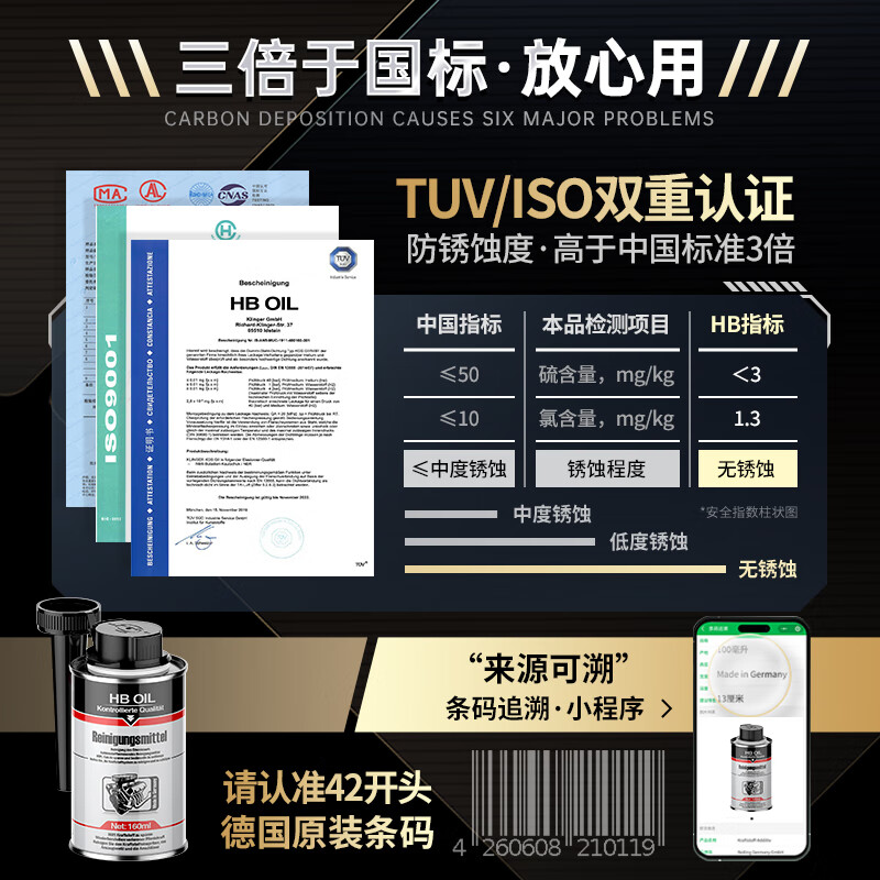 HBOIL Germany HBOIL Car Fuel Treasure Removes Carbon Deposits Gasoline Additive Natural Oil Engine Cleaner 5 Bottles 10 Bottles Fuel System Cleaner