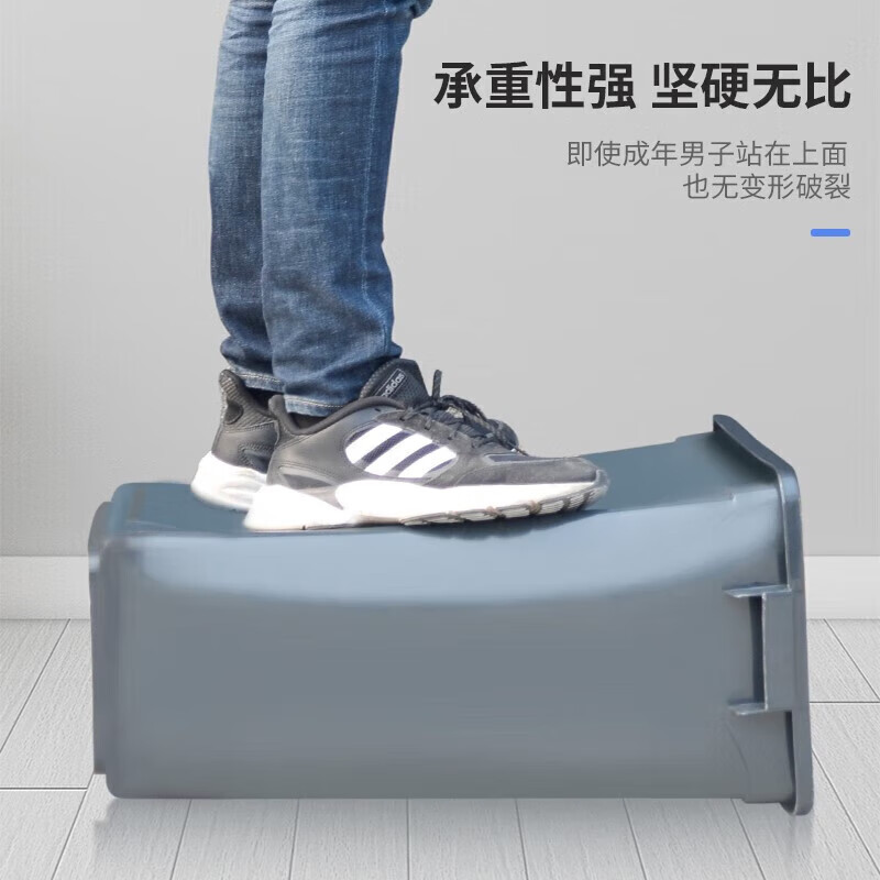 Commercial large-capacity garbage can without lid rectangular kitchen thickened large outdoor classification hotel g2Q1 15L gray without lid