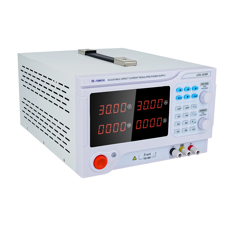Adjustable DC regulated power supply with programmable switch high power digital display 30V30A eTM-3030P