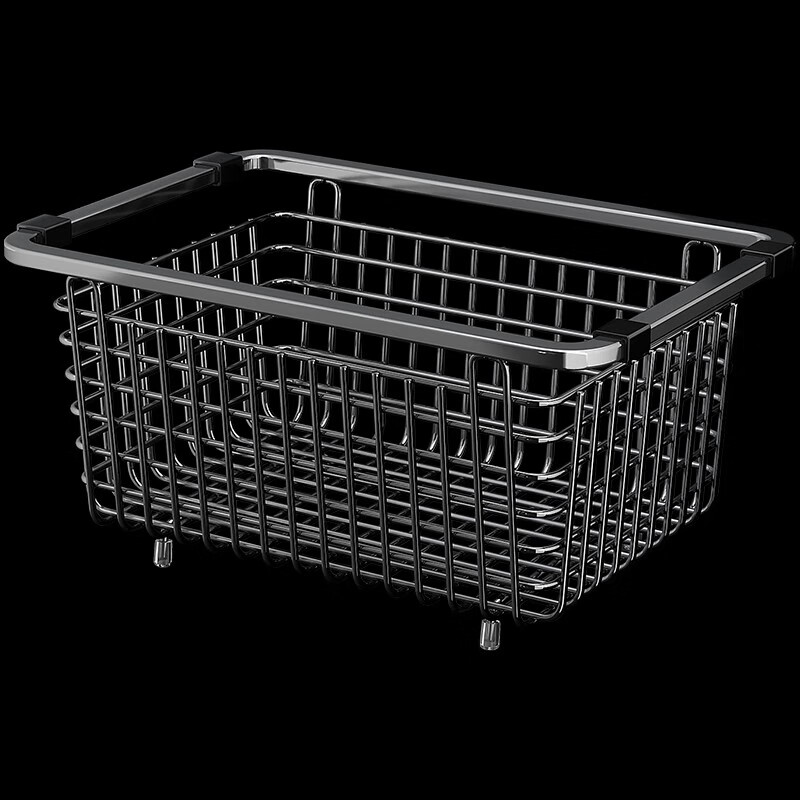 YOUQIN Kitchen 304 Stainless Steel Sink Drain Basket Washing Sink Drain Basket Sink Dish Basin Dish Drain Rack 39 Gray Nano Encrypted Model