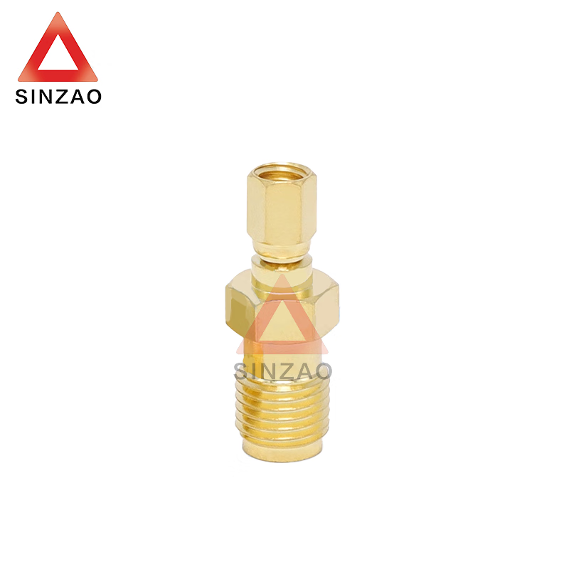 New chisel RF adapter adapter SMA/SSMC-KK copper gold-plated SMA male SSMC female DC-6GHz VSWR 1.25
