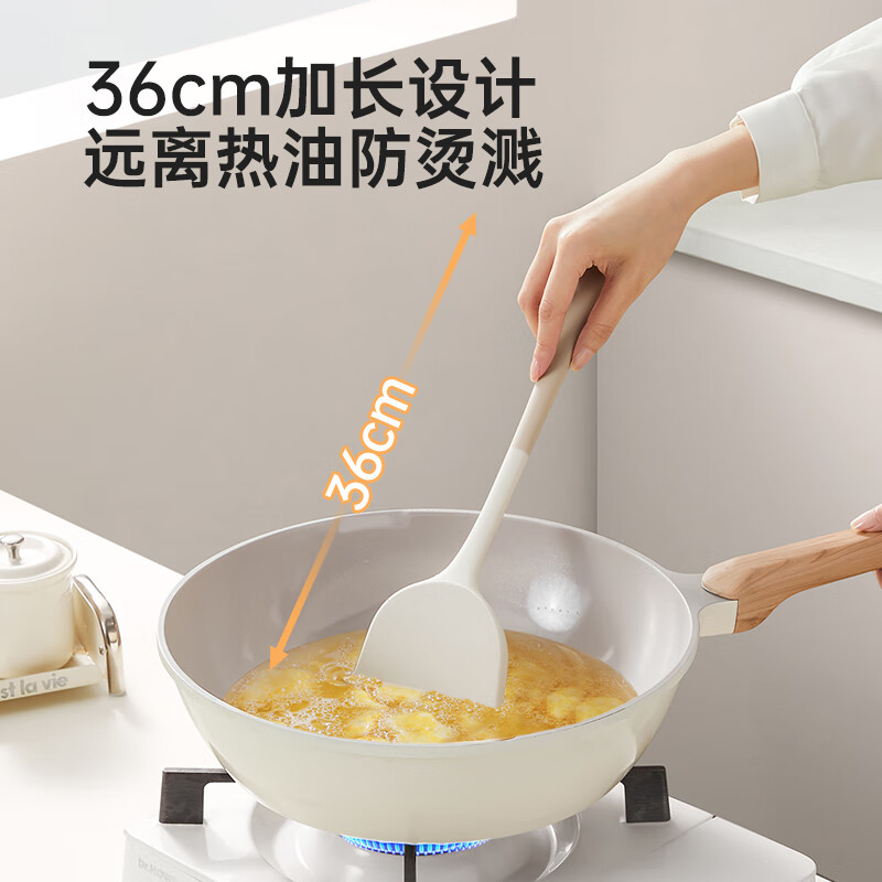 Cui Da Huang antibacterial spatula food grade silicone spatula pan frying spatula high temperature resistant cooking spatula non-stick Chinese style spatula
