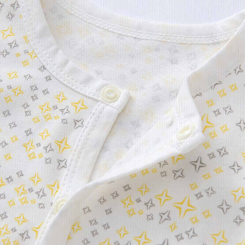 YEEHOO baby clothes newborn jumpsuit baby infant home crawling suit jumpsuit light yellow 80CM