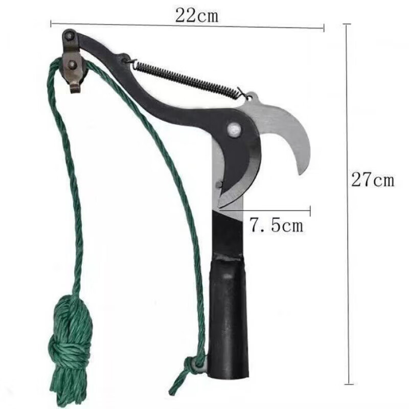 Fengxi garden scissors, fruit tree high branch shears, telescopic high-altitude shears, high branch saw, pruning saw, pruning branch scissors, high branch scissors, black small single wheel with 5m rope
