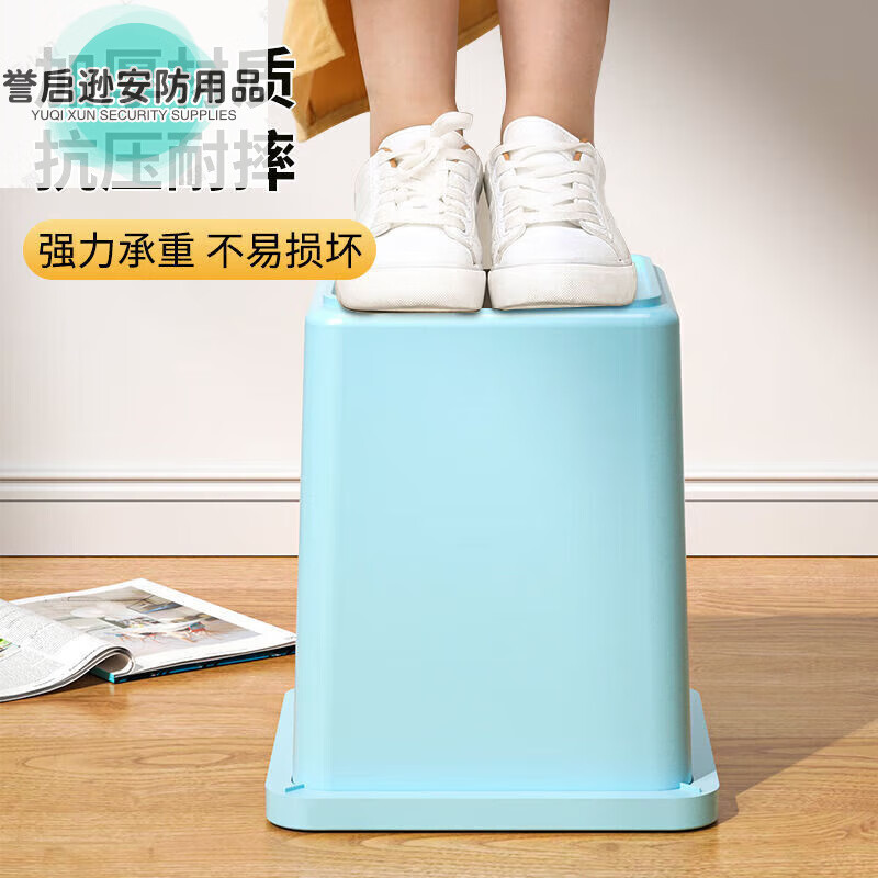 Flip-top trash can for bathroom, kitchen, bedroom, Internet celebrity, large capacity, toilet, living room, dormitory, trash can with lid, suitable for 9.8L丨1 pack丨single bucket with gland, suitable for Nordic blue + orange gland