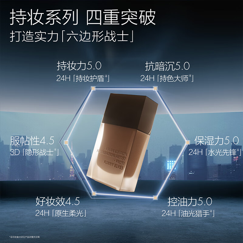 Fang Li Hou Minghao's same style long-lasting liquid foundation E02 for dry skin, natural white, long-lasting makeup, 25ml New Year's gift