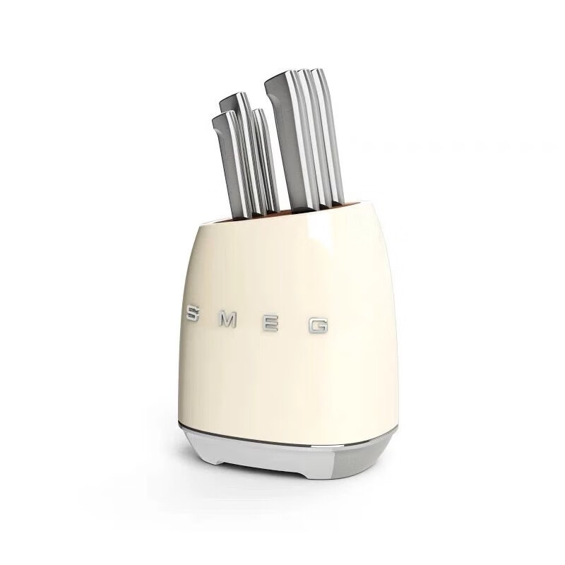 SMEG kitchen knife set combination seven-piece kitchen knife household fruit knife auxiliary food knife kitchen kitchen utensils milky white