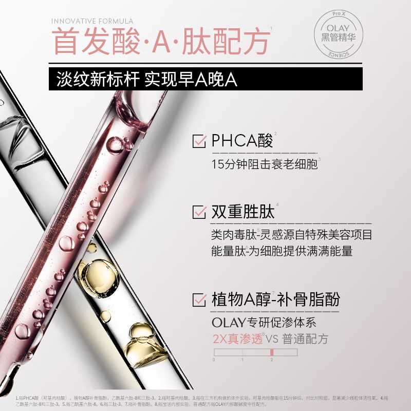 Olay (OLAY) light lines black tube essence 30ml anti-wrinkle firming anti-aging skin care products facial essence New Year gift for girlfriend