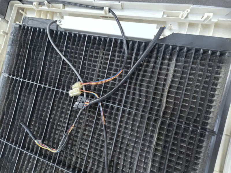 Samsung central air conditioner DVMS-TM ceiling unit panel. Ceiling unit panel 3-wire connector disassembly parts LG