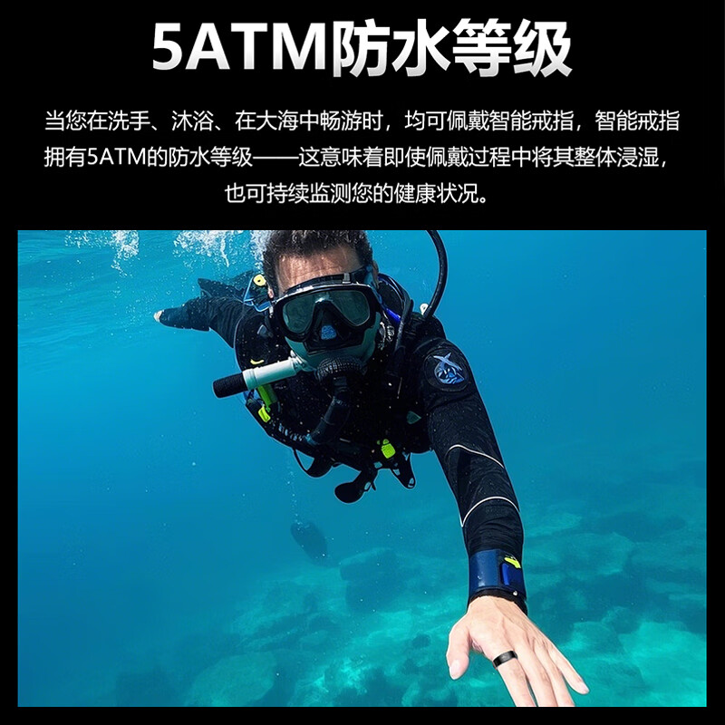 KPEP medical flagship blood oxygen heart rate blood pressure ECG heart health sleep monitoring remote care real-time monitoring waterproof sports ultra-thin smart health ring