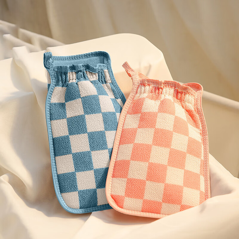 Qili Powerful Mud Double-Sided Bath Towel Bath Glove Rub Ash Exfoliation Coarse Sand Bath Bathing Magic Tool for Men and Women Sweet Pink Double-sided Bath Towel*1