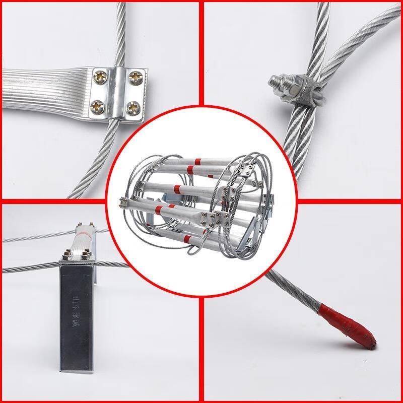 Soft ladder rope ladder fire escape ladder aluminum alloy household lifesaving ladder climbing ladder wire rope aluminum alloy step distance 30 cm soft ladder wall punch-free large hook