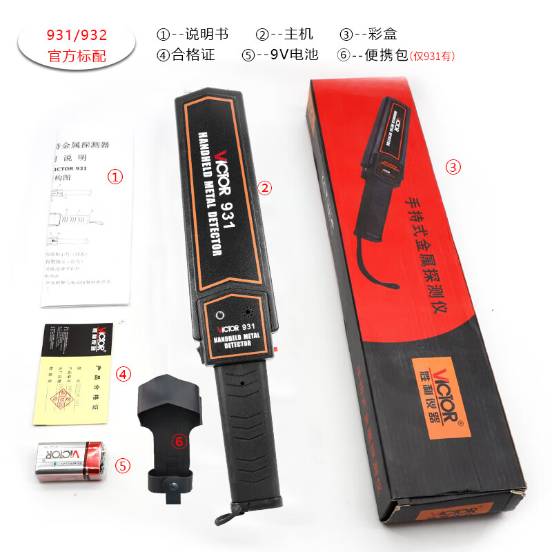 Victory Instrument (VICTOR) handheld metal detector security detector factory station metal detector detection rod detector VC931