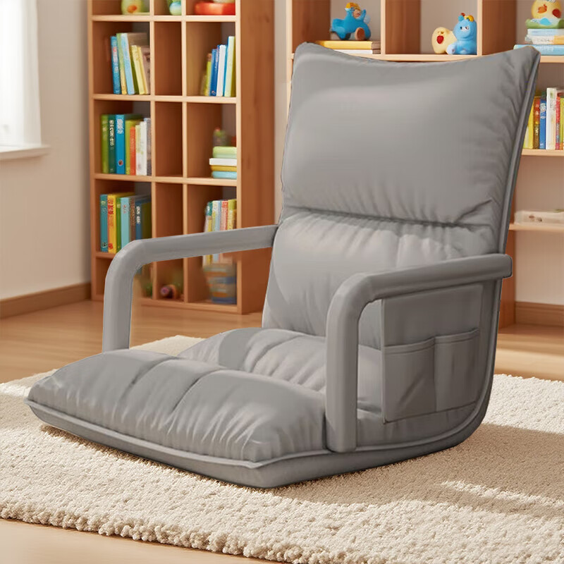 Lazy sofa bed backrest single cushion tamat bedroom balcony bay window sofa chair dormitory bed small sofa gentleman gray armrest style