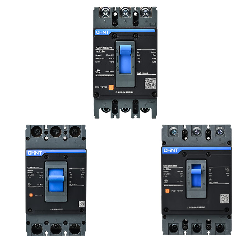 Chint NXM-125S 250S 4300B 3P 4P molded case circuit breaker NXM circuit breaker 400S Kunlun 630S 400A 3P