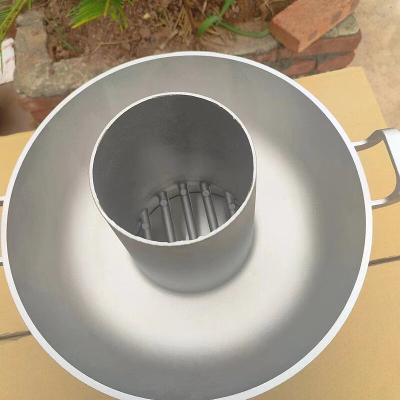 Gaoxian old-fashioned earthen hot pot, old Beijing mutton-shabu-shabu pot, extra thick aluminum alloy stove, Chinese-style household charcoal hot pot, thickened size, suitable for 5-7 people, 35cm