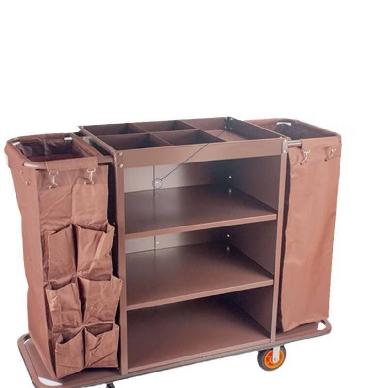 Ni Zhier Hotel B&B guest room linen cart stainless steel cleaning service cart guest room work multi-functional cleaning cart 4-inch unilateral cart (carpet only) low price
