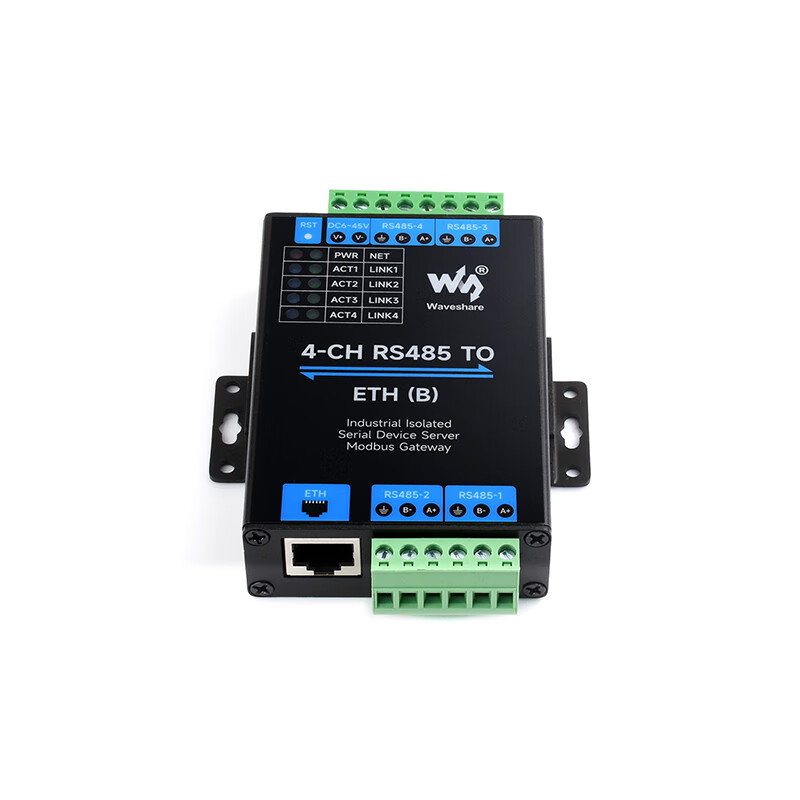 4-CH RS485 to RJ45 Ethernet port POE module Modbus gateway industrial isolated serial port server 4-CH RS485 TO ETH (B) Ordinary network