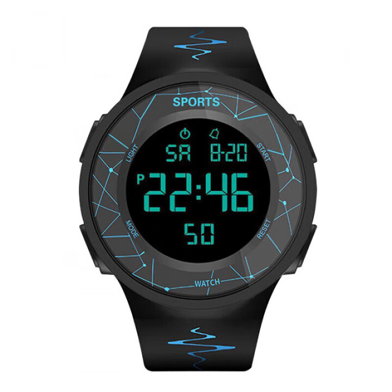 Xiaomi Buyi electronic watch for junior high school students, male high school student watch, youth multi-functional sports waterproof luminous watch, starry sky black, sports waterproof watch, luminous alarm clock, date and time