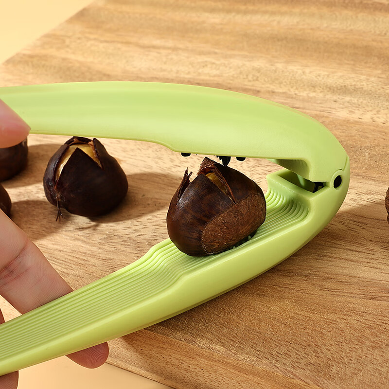 Andena's new chestnut opener peels chestnuts and peels raw chestnuts, knife clip, shell opening artifact, peeling tool, cross cutter, new fish-shaped chestnut opener (green)
