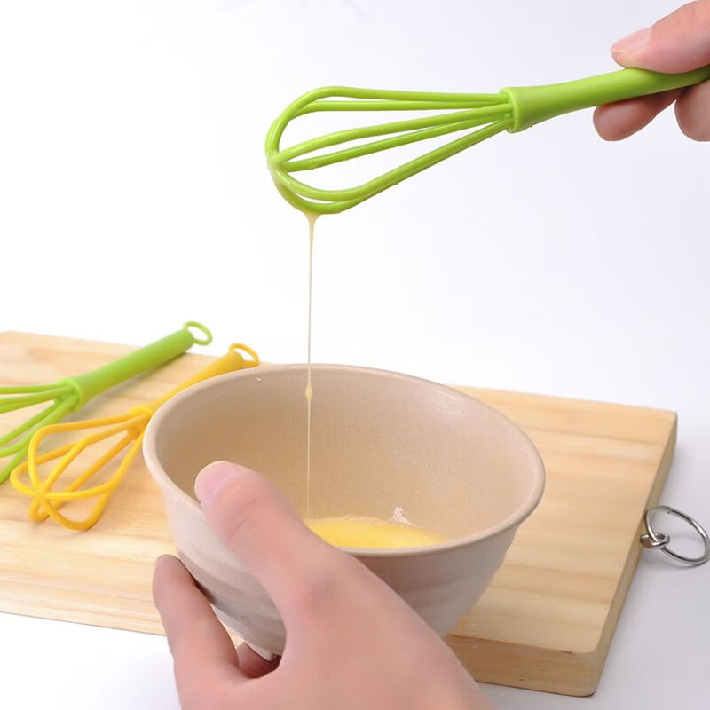 Yipinliang Creative Mini Manual Egg Beater Kitchen Mixer Cream Mixer Stirring Stick Baking Tool Yellow 1 Pack